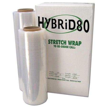 WESTERN PLASTICS Film Hybrid80 Ex 1"Core 5"x1000' 12Mu, PK15 HYB45